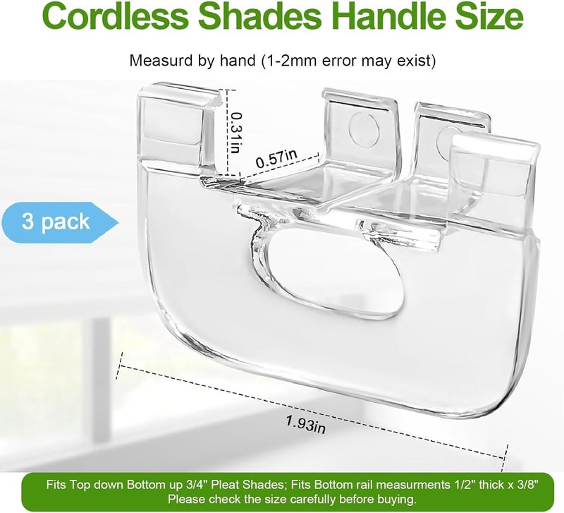 IFERLA Graber Bali Cordless Honeycomb Shade Lift Handles(Made After 2015), Cellular Shades Pull Down Shade Handle Blind Pulls Replacement Handle, 3pcs - Image 3